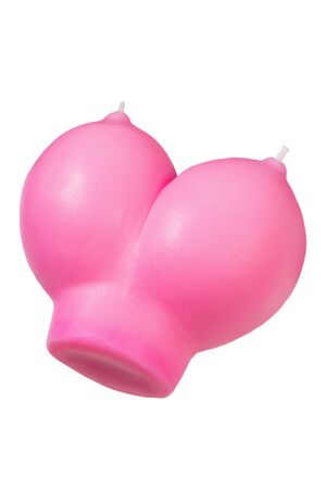 Розовая свеча «Сиськи» - 150 гр.